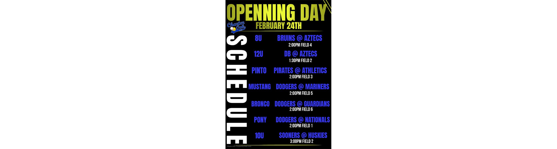 Opening Day GAMES!!