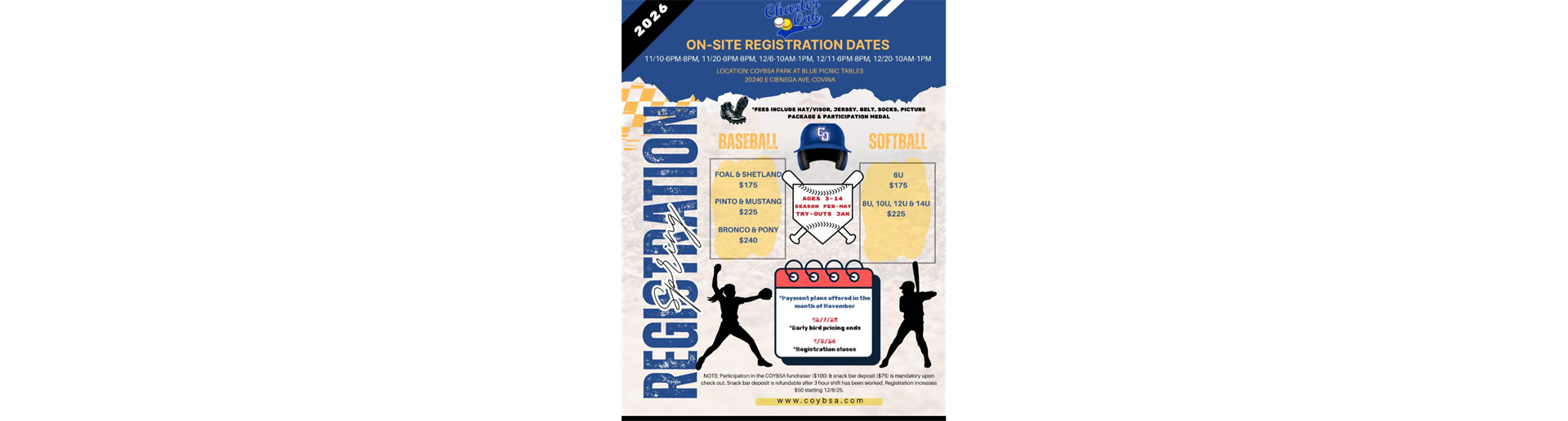 REGISTRATION NOW OPEN!!